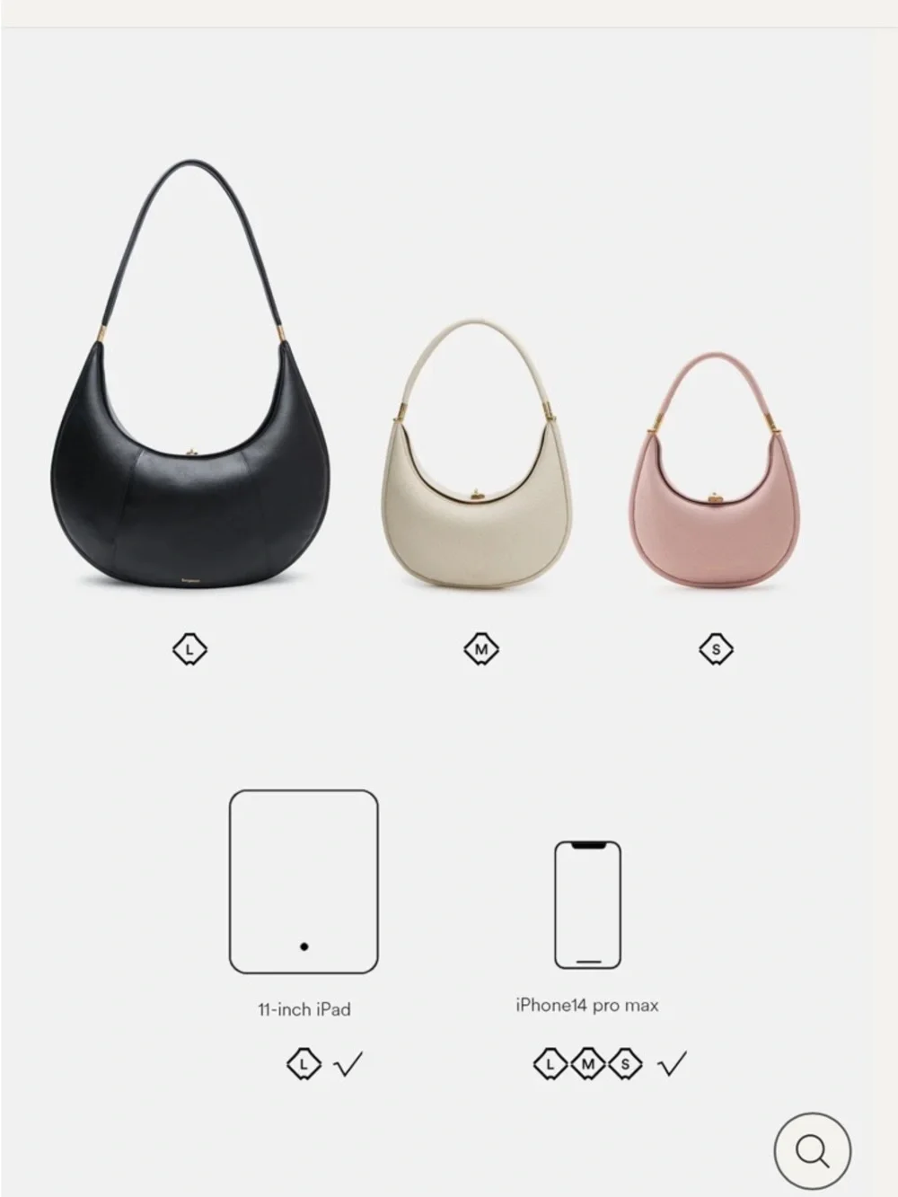 Songmont 4in1 Luna Onyx Leather Medium Cross Body Bag - Picture 7 of 7